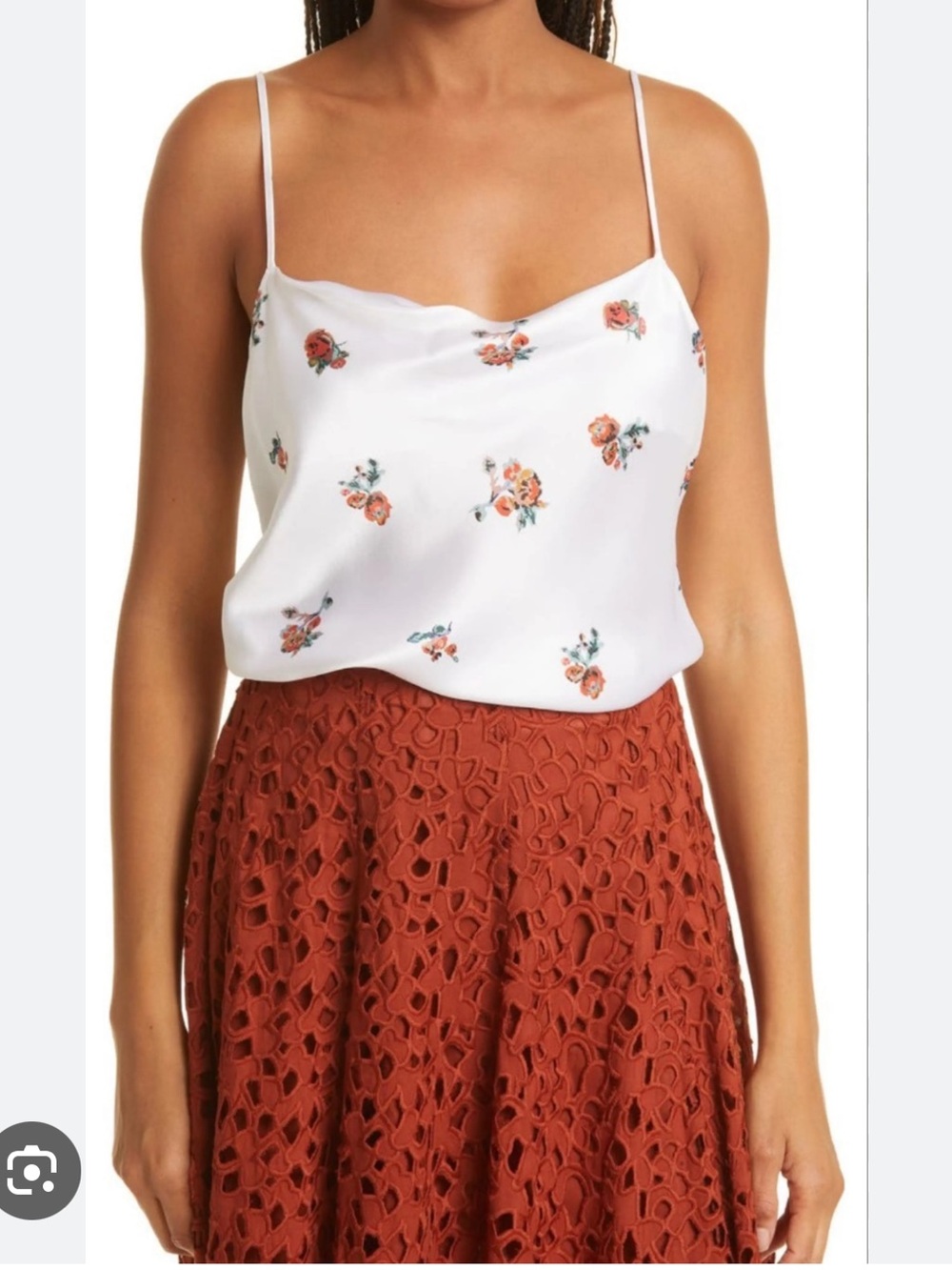 Vince Floral Silk Tank